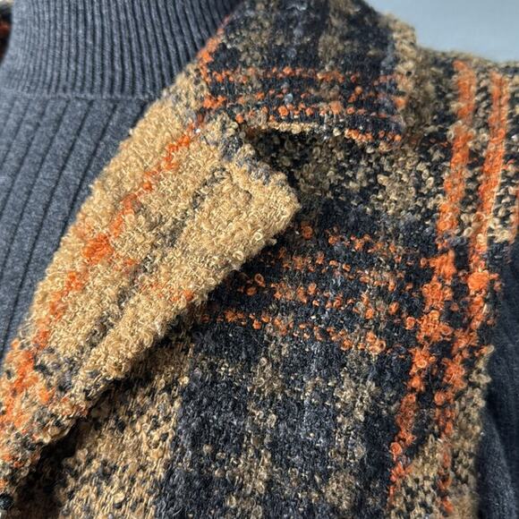 Maxine Stotts Brown/Black Plaid Tweed Vest Size S - Picture 2 of 5